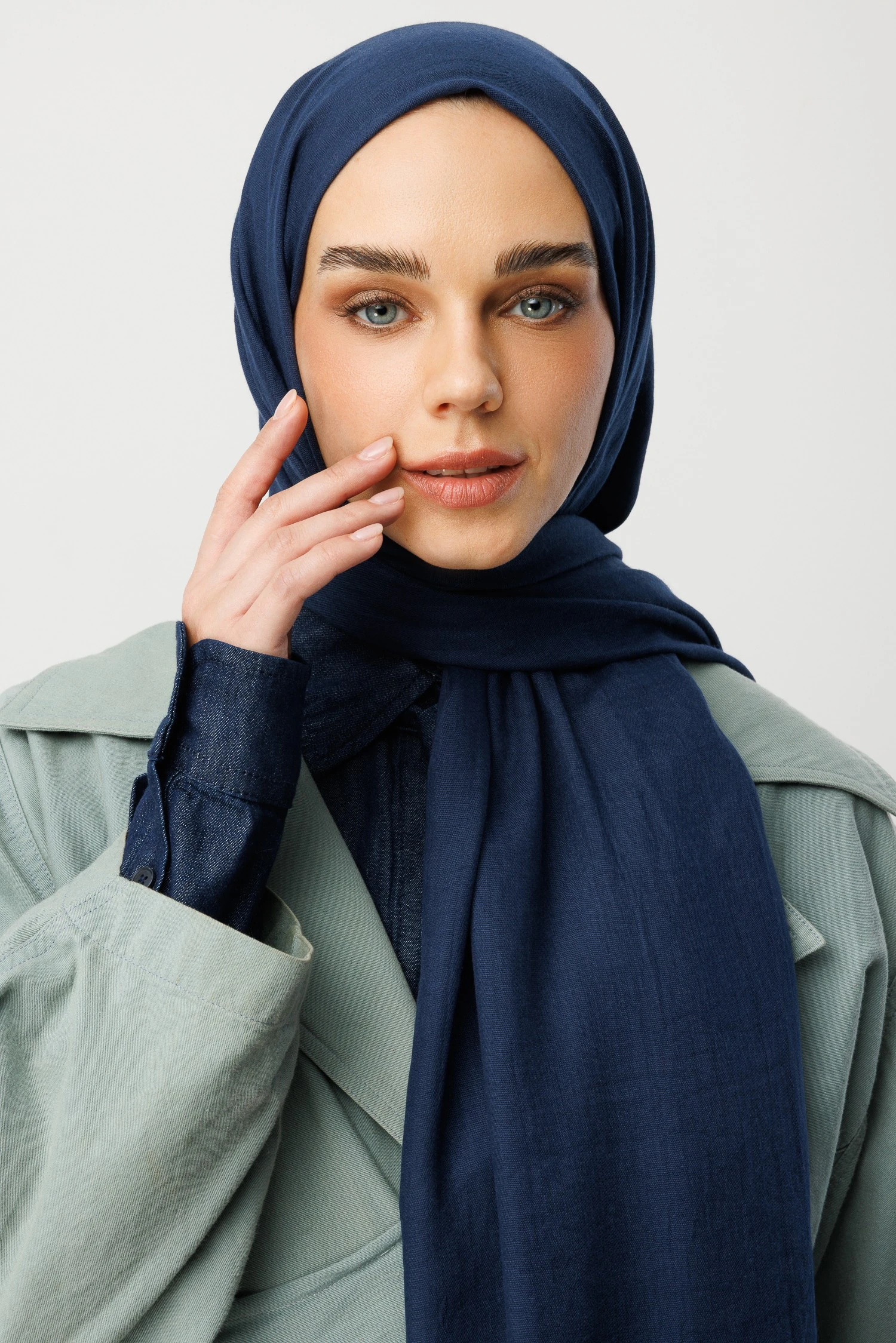 Wholesale Dubai Shawls - Navy Blue