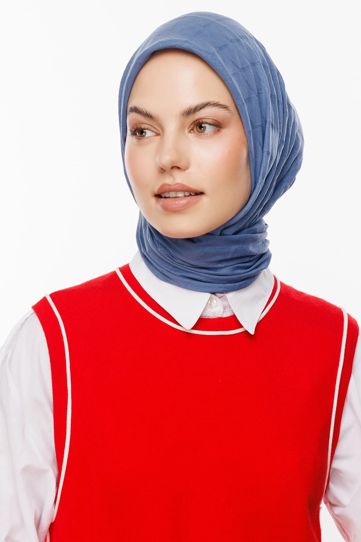 Toptan Bambu Jakar Eşarp - Gök Mavisi