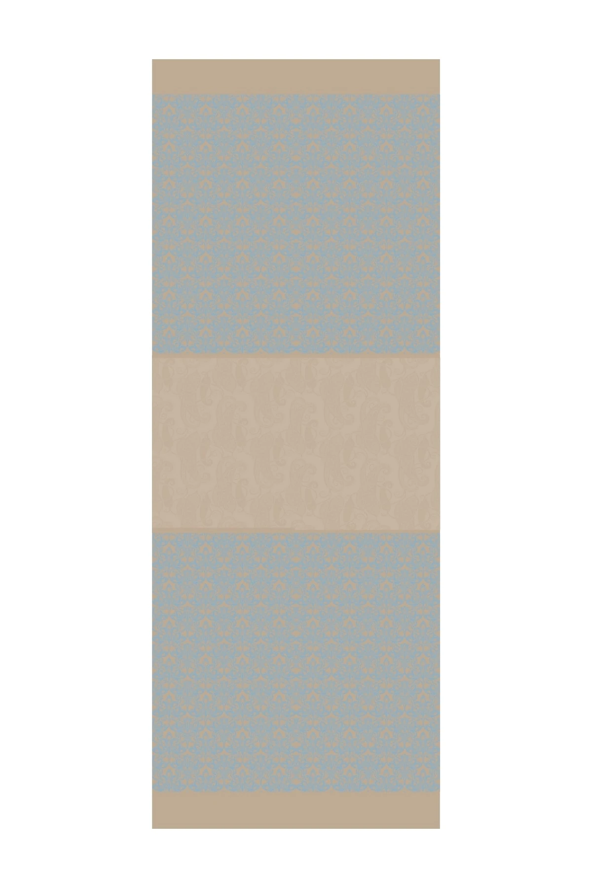 Toptan Nora Desen Çift Taraflı Şal - Vizon-Turkuaz