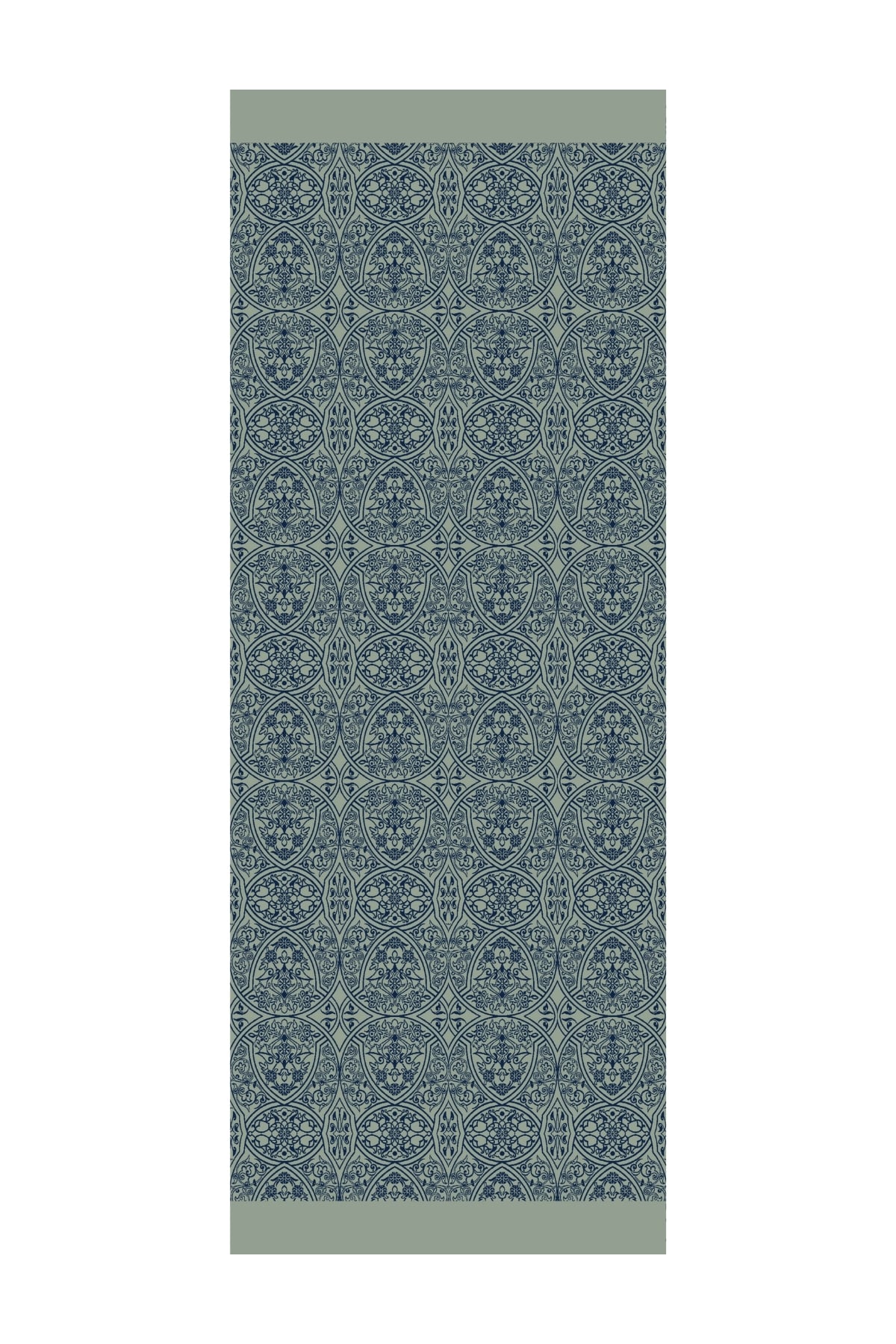 Toptan Morocco Desen Çift Taraflı Şal - Lacivert-Su Yeşili