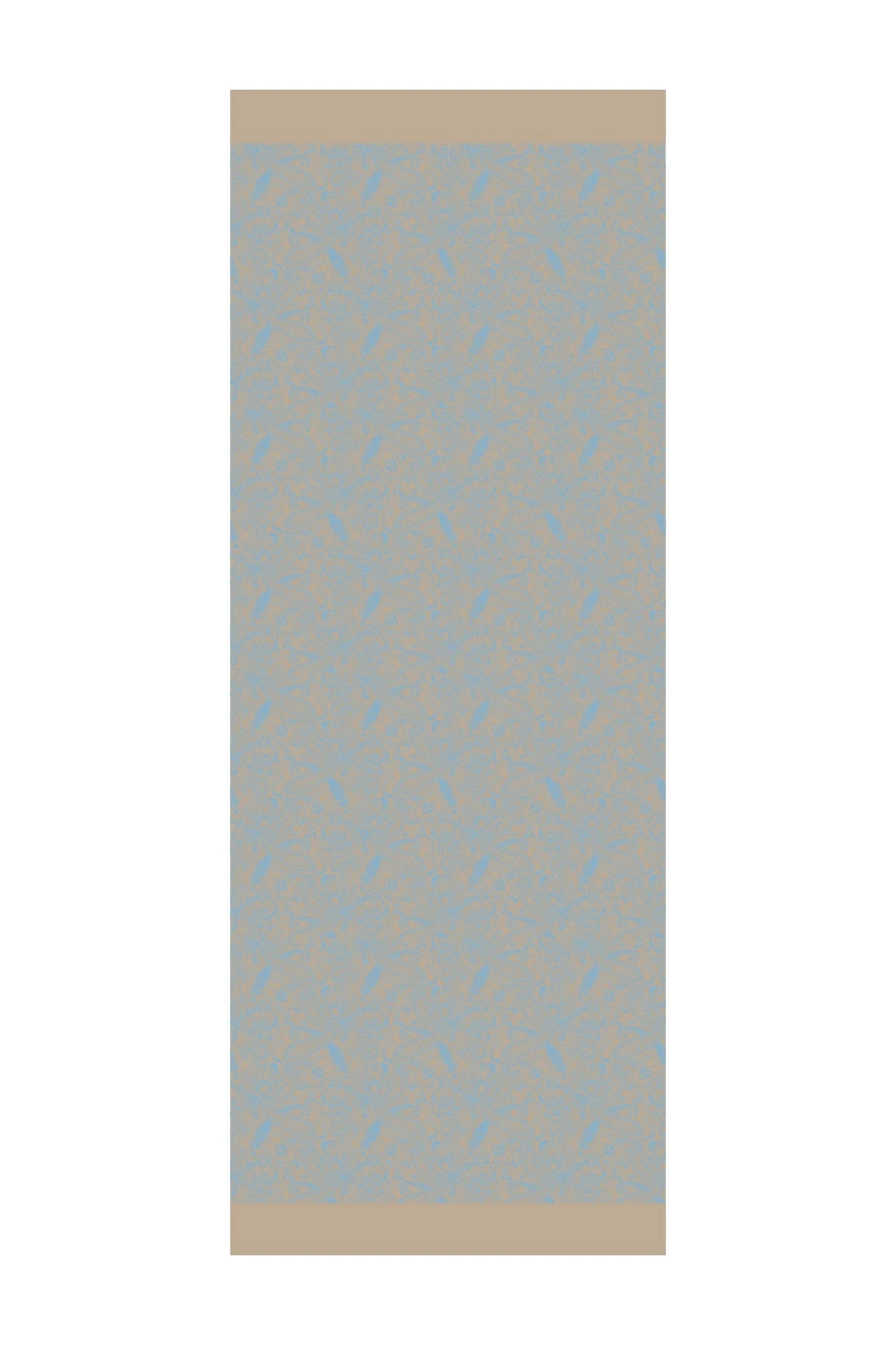 Toptan Velora Desen Çift Taraflı Şal - Vizon-Turkuaz