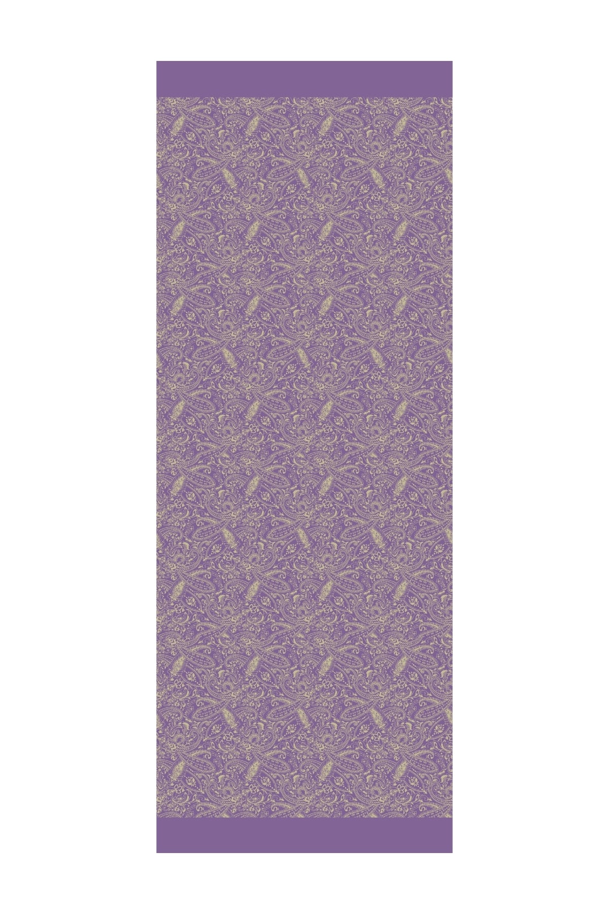 Toptan Velora Desen Çift Taraflı Şal - Zeytin-Mor