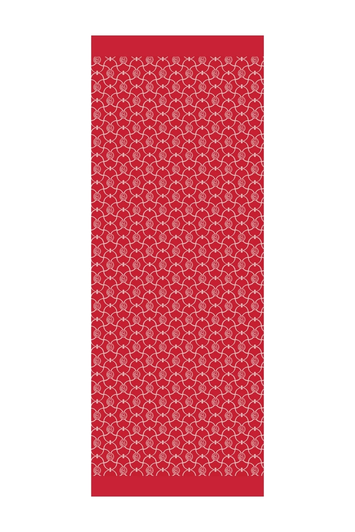 Toptan Marrakech Desen Çift Taraflı Şal - Bordo-Mint Yeşili