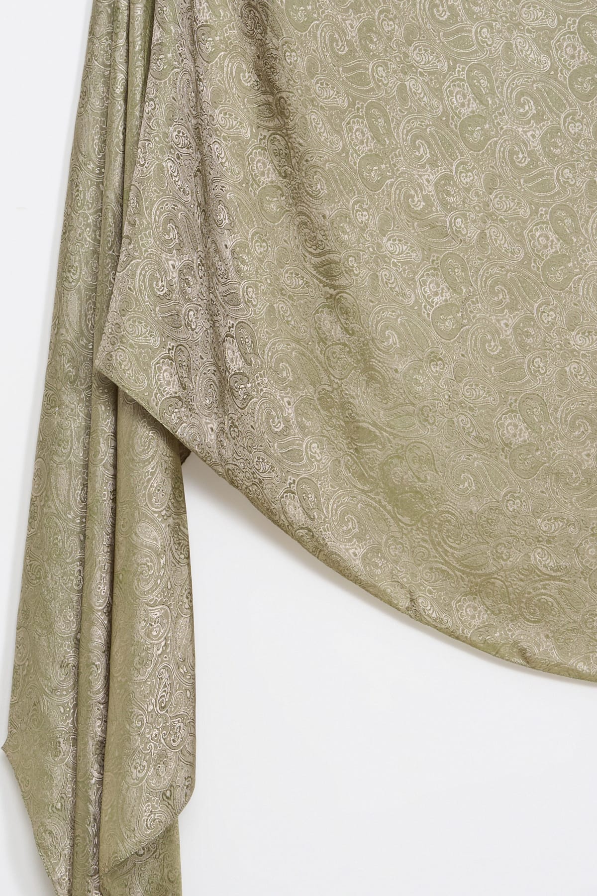 Moren Pattern Shine Line Shawl - Khaki-Salmon