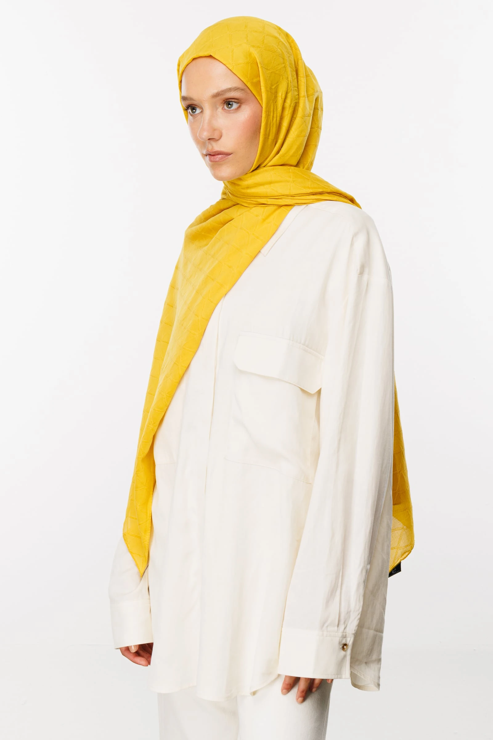 Bamboo Jacquard Shawl - Apricot