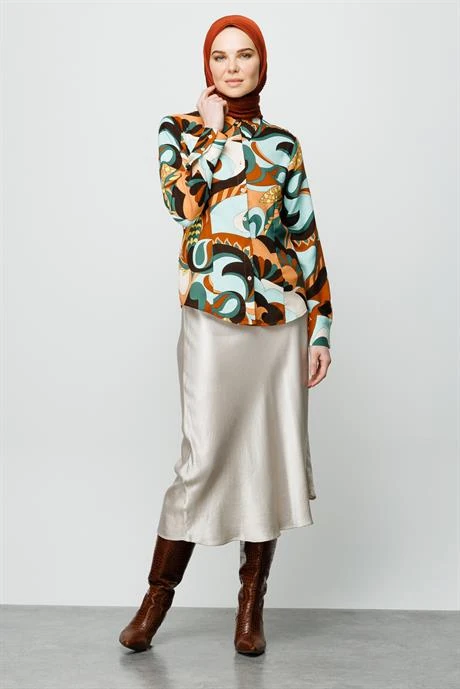 Pleated Scarf - Tile