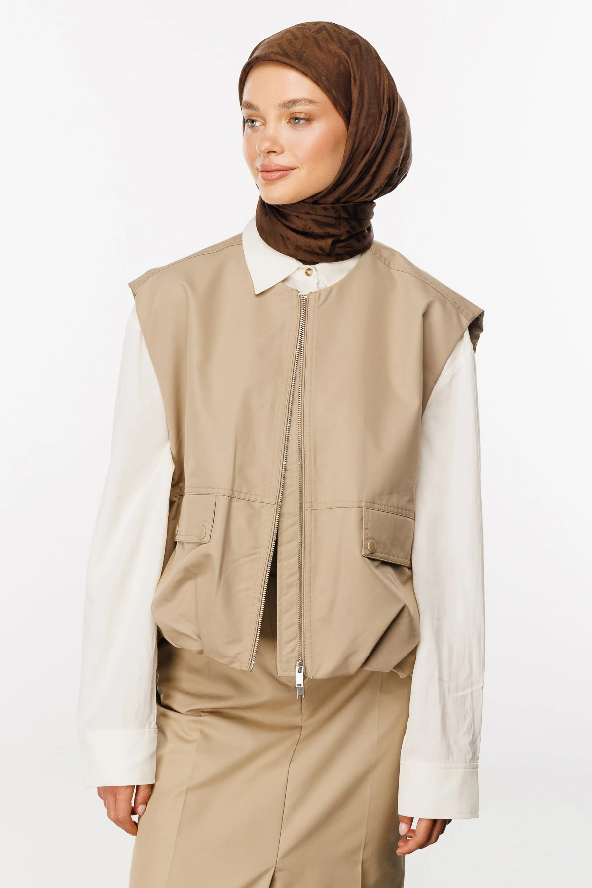 Toptan Luxury Jakar Eşarp - Bitter