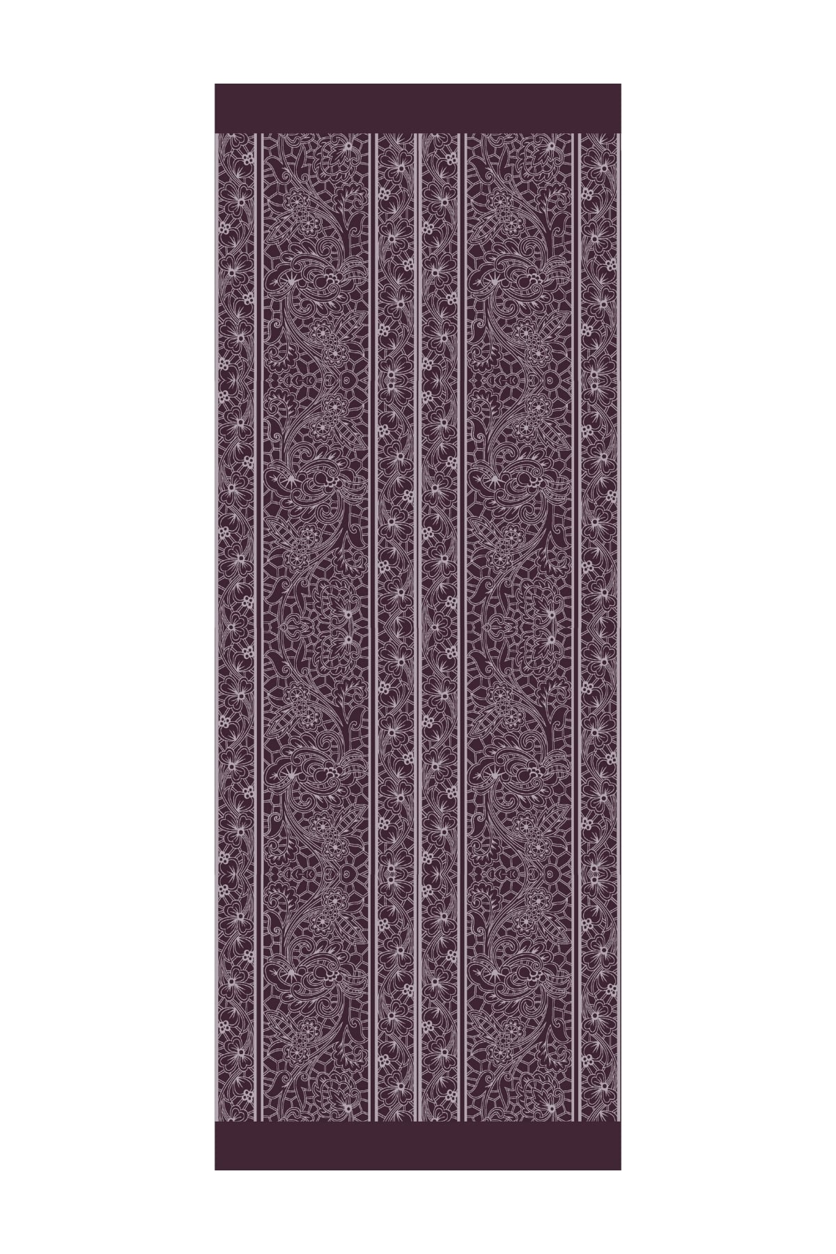 Toptan Lavin Desen Çift Taraflı Şal - Mor-Gri