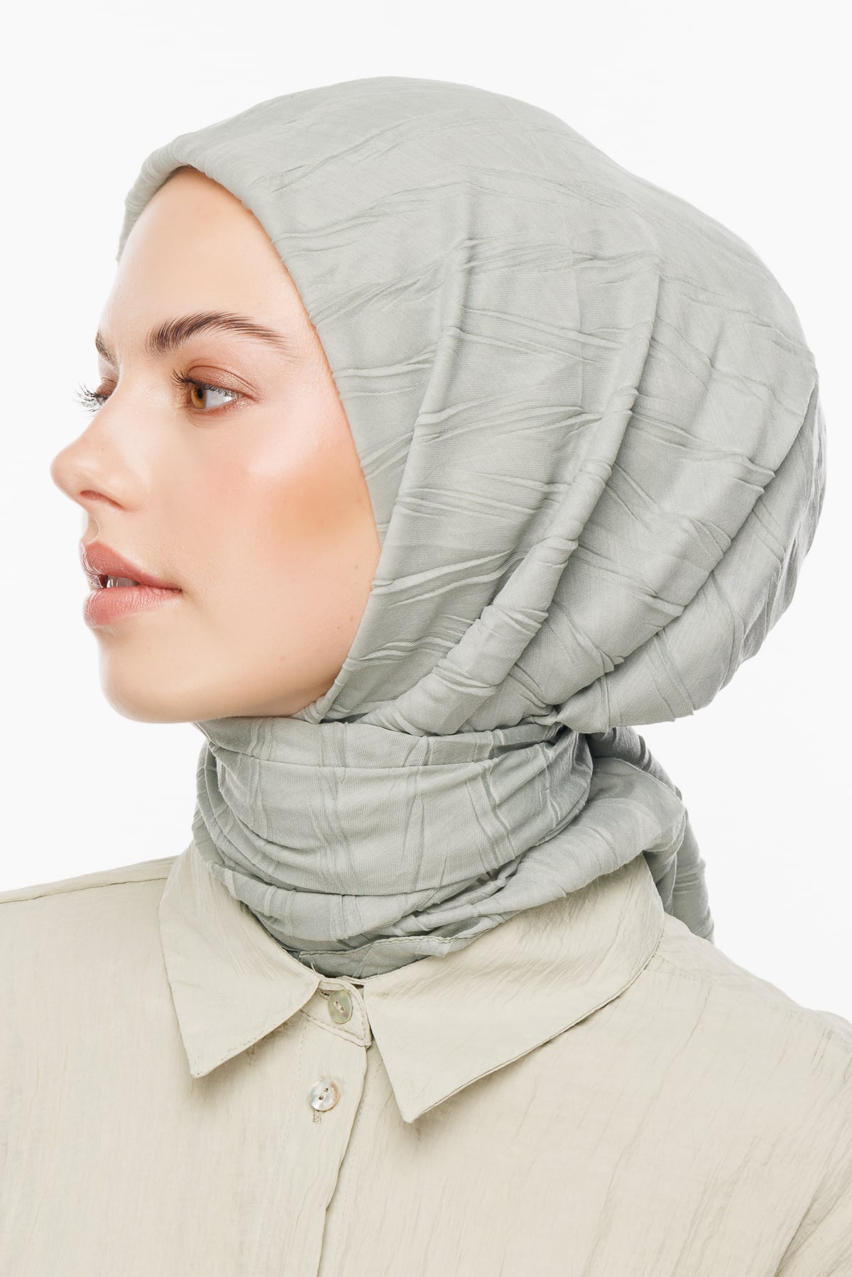 Toptan Piliseli Bambu Eşarp - Defne