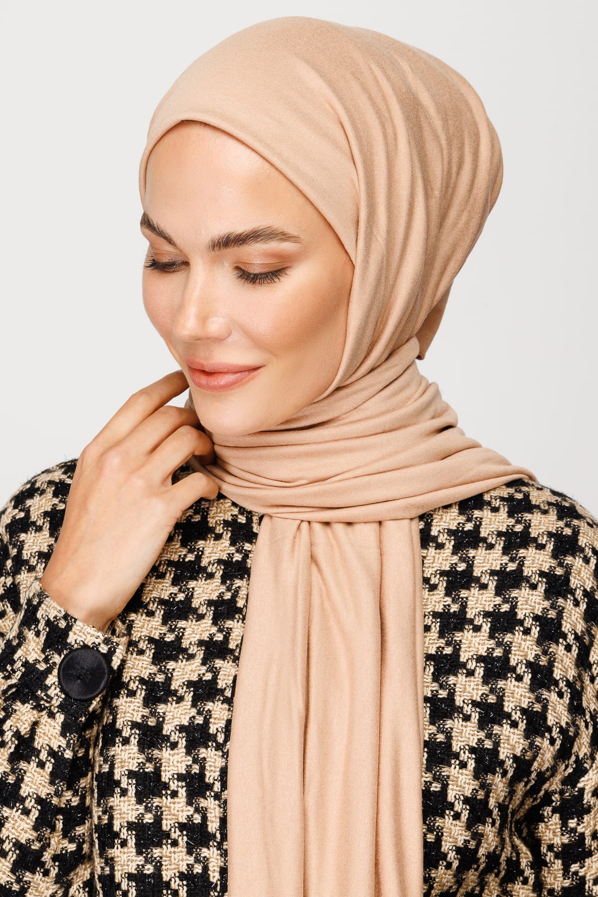 Toptan Penye Şal - Nude