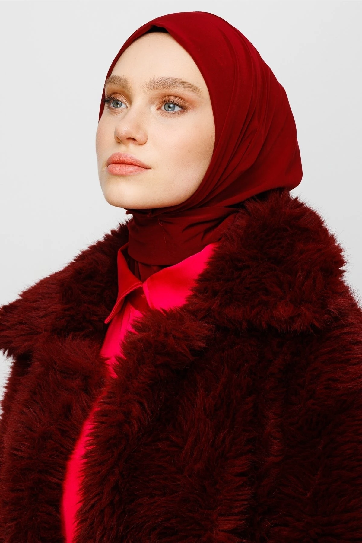 Toptan Hazır Şal - Bordo