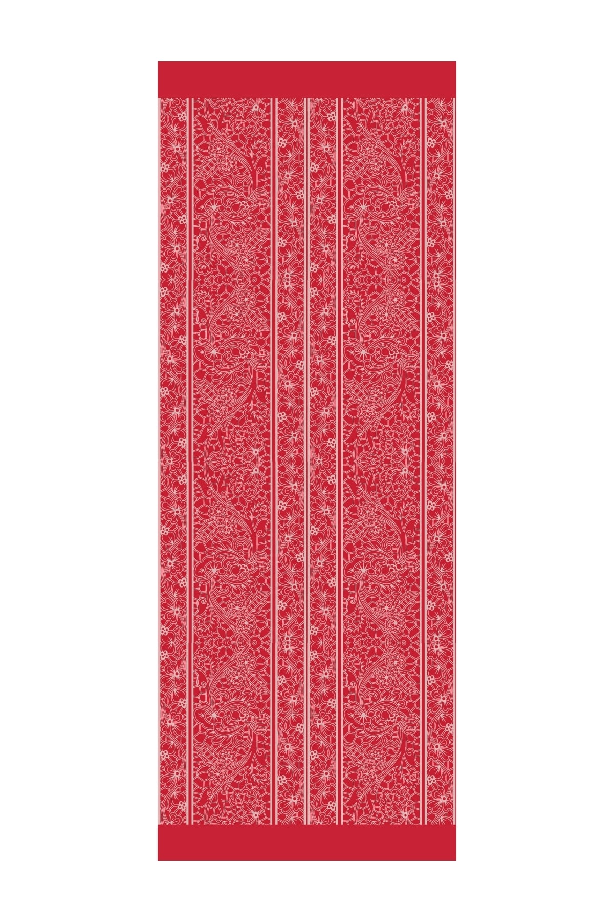 Toptan Lavin Desen Çift Taraflı Şal - Bordo-Mint Yeşili