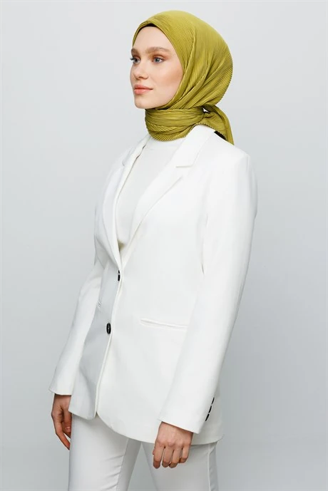 Pleated Scarf - Olive