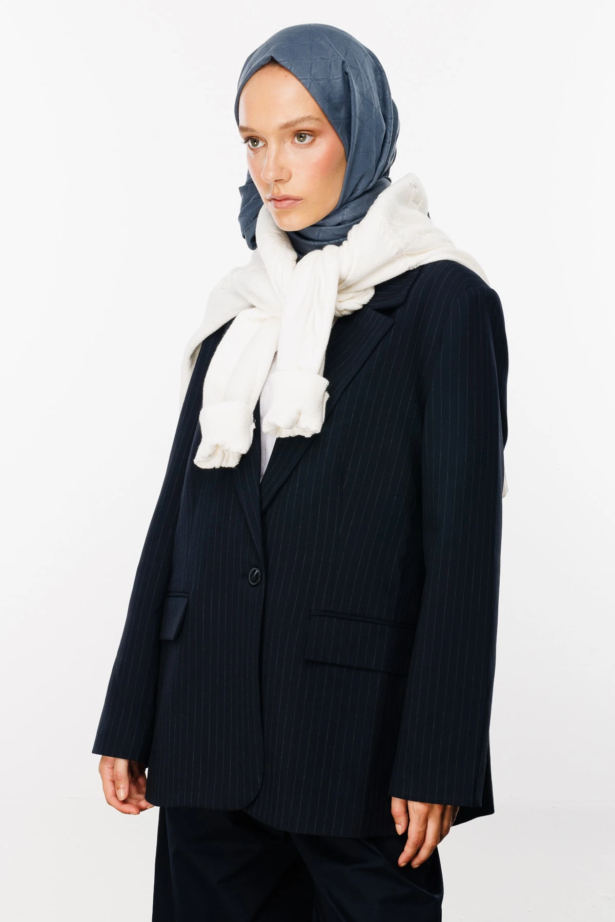 Bamboo Jacquard Shawl - Anthracite