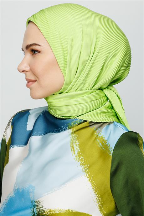 Toptan Pilise Eşarp - Fıstık Yeşili