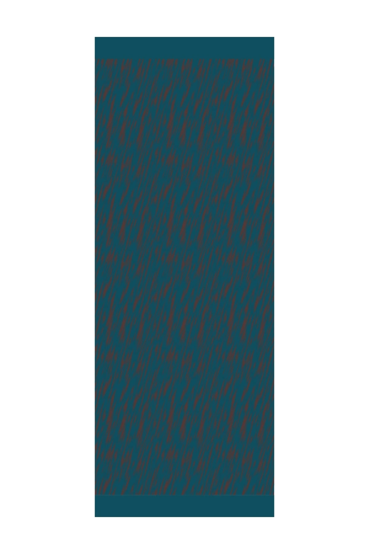 Selis-Pattern Reversible Shawl - Bitter Brown-Petroleum Blue