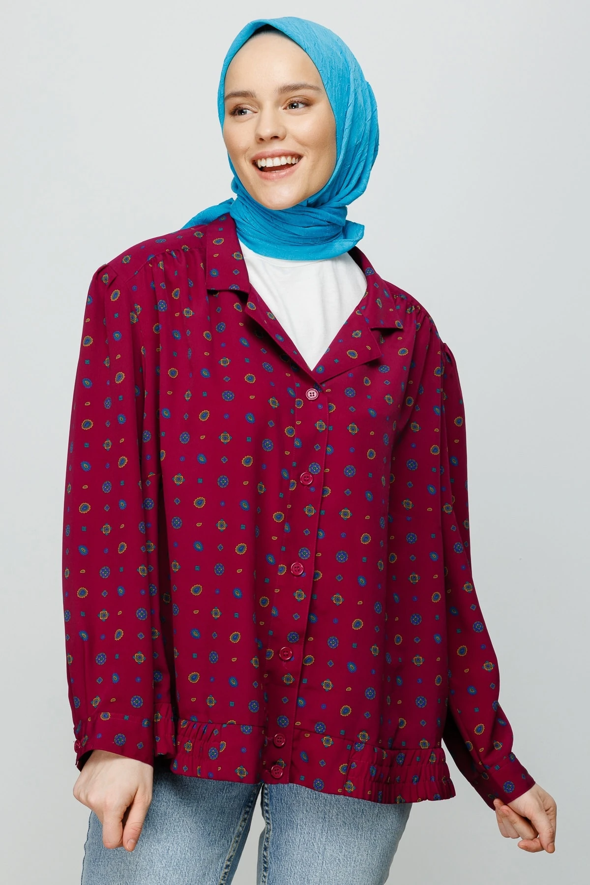 Toptan Bambu Eşarp - Turkuaz