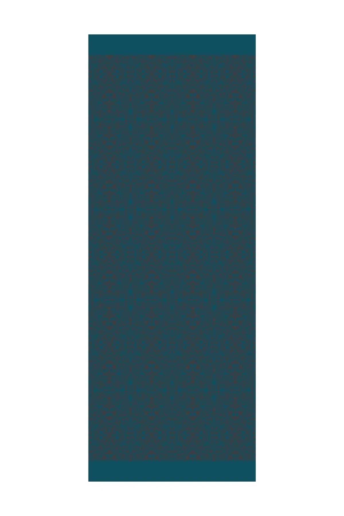 Toptan Morocco Desen Çift Taraflı Şal - Acı Kahve-Petrol Mavisi