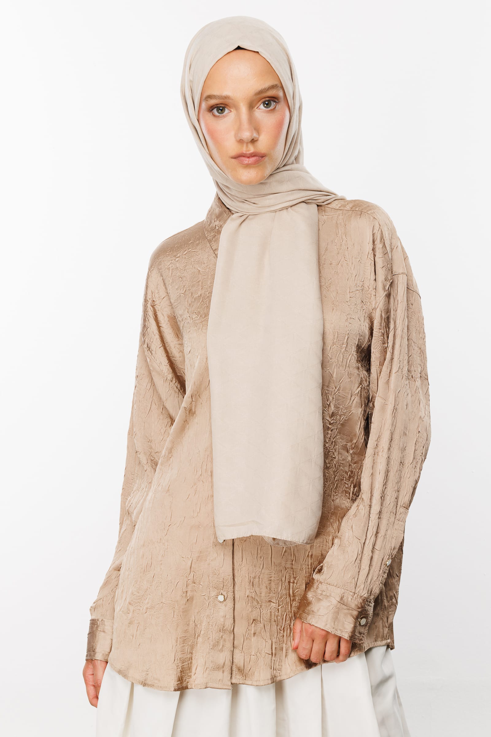 Bamboo Jacquard Shawl - Stone Color