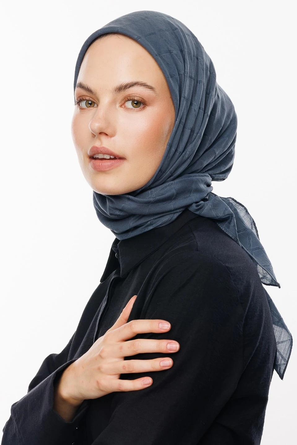 Bamboo Jacquard Scarf - Anthracite