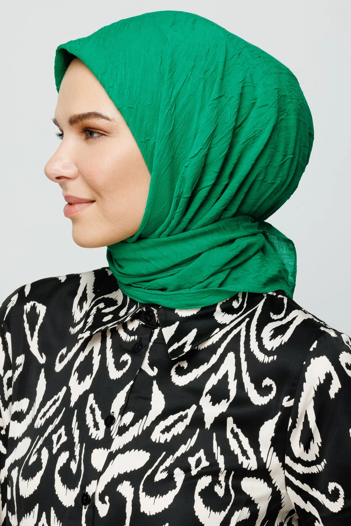 Toptan Bambu Eşarp - Benetton Yeşili