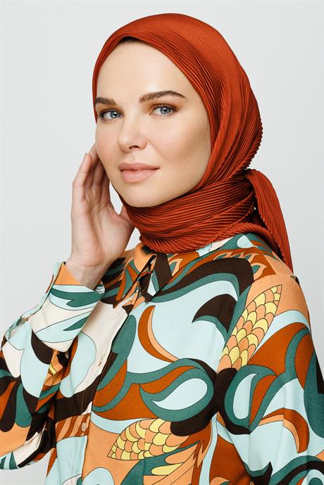 Pleated Scarf - Tile