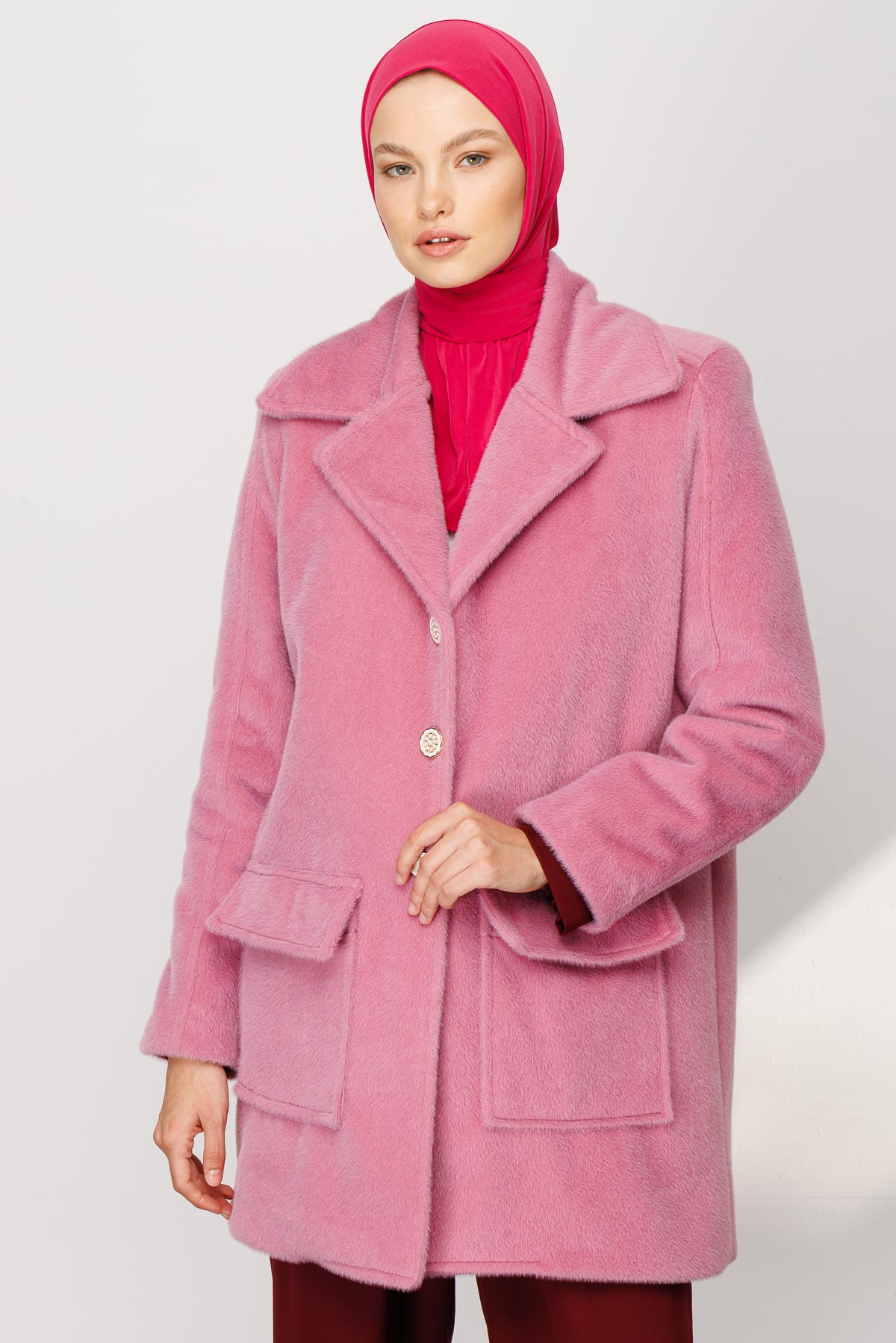 Toptan Hazır Şal - Fuşya