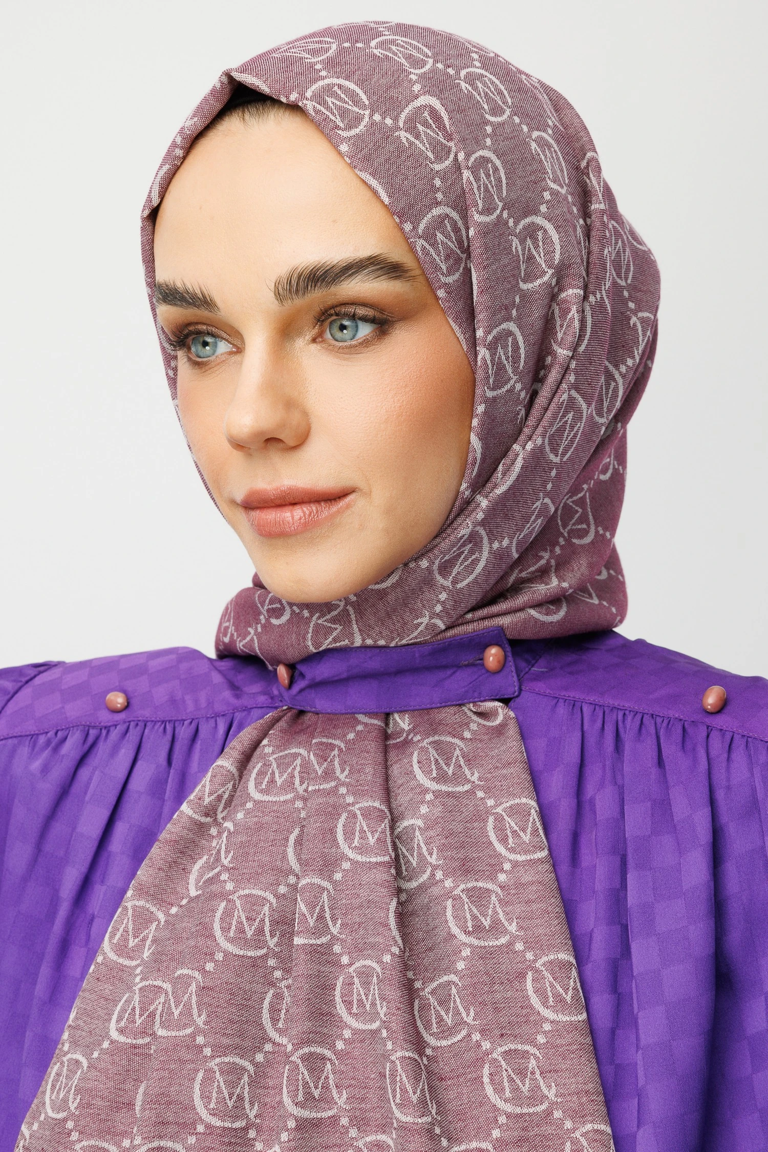 Toptan Yün İpek Şal - leylak