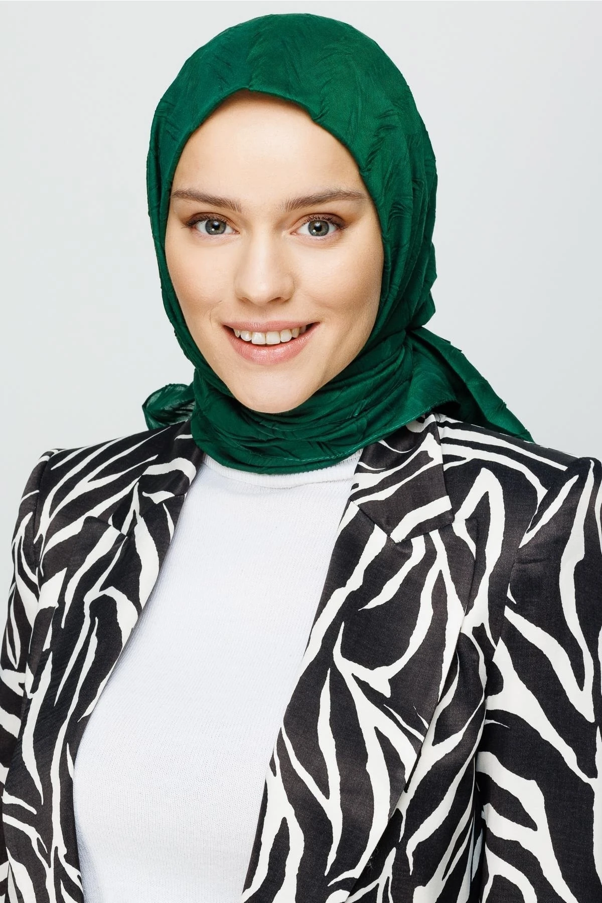 Pleated Bamboo Scarf - Emerald