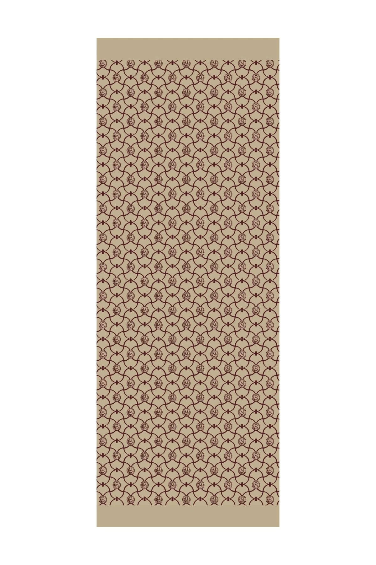 Toptan Marrakech Desen Çift Taraflı Şal - Mürdüm-Somon