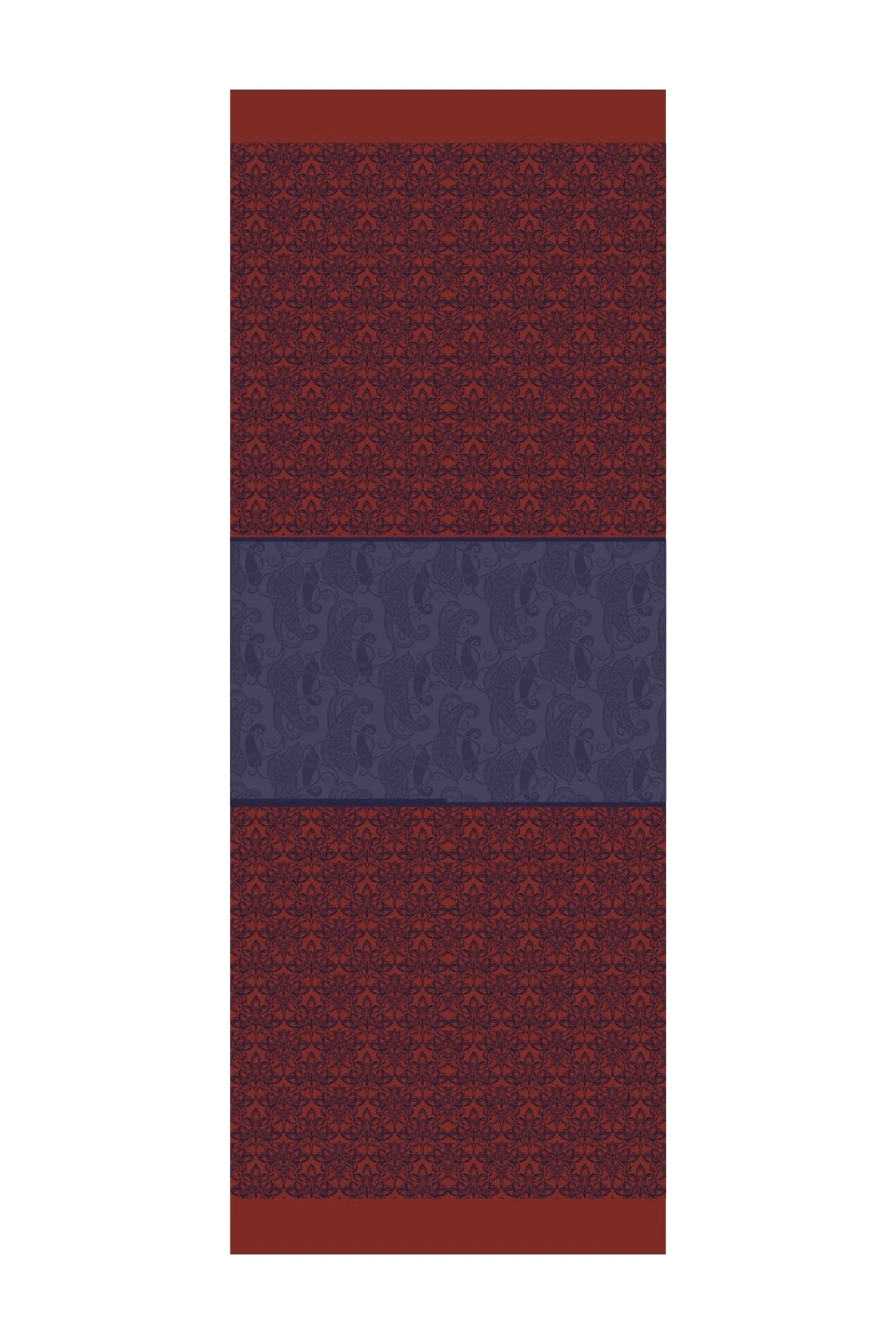 Nora-Pattern Reversible Shawl - Navy Blue-Onion Skin