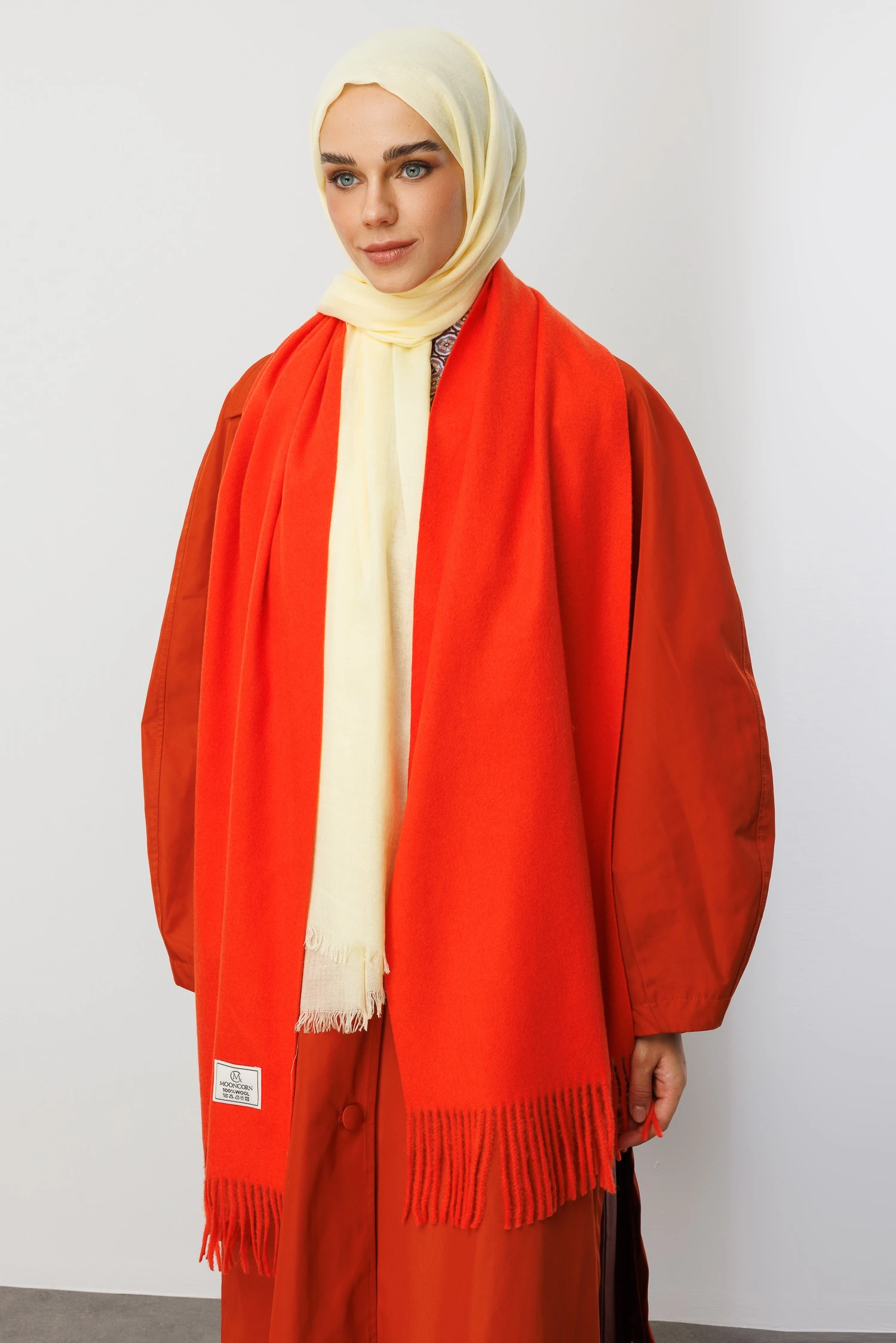 Toptan Yün Atkı - Turuncu