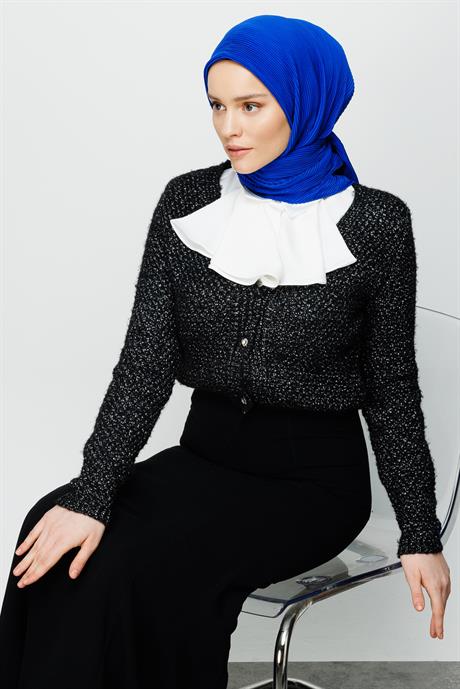 Pleated Scarf - Saxe Blue