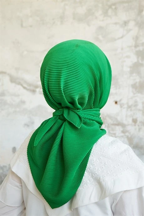 Toptan Pilise Eşarp - Benetton Yeşili