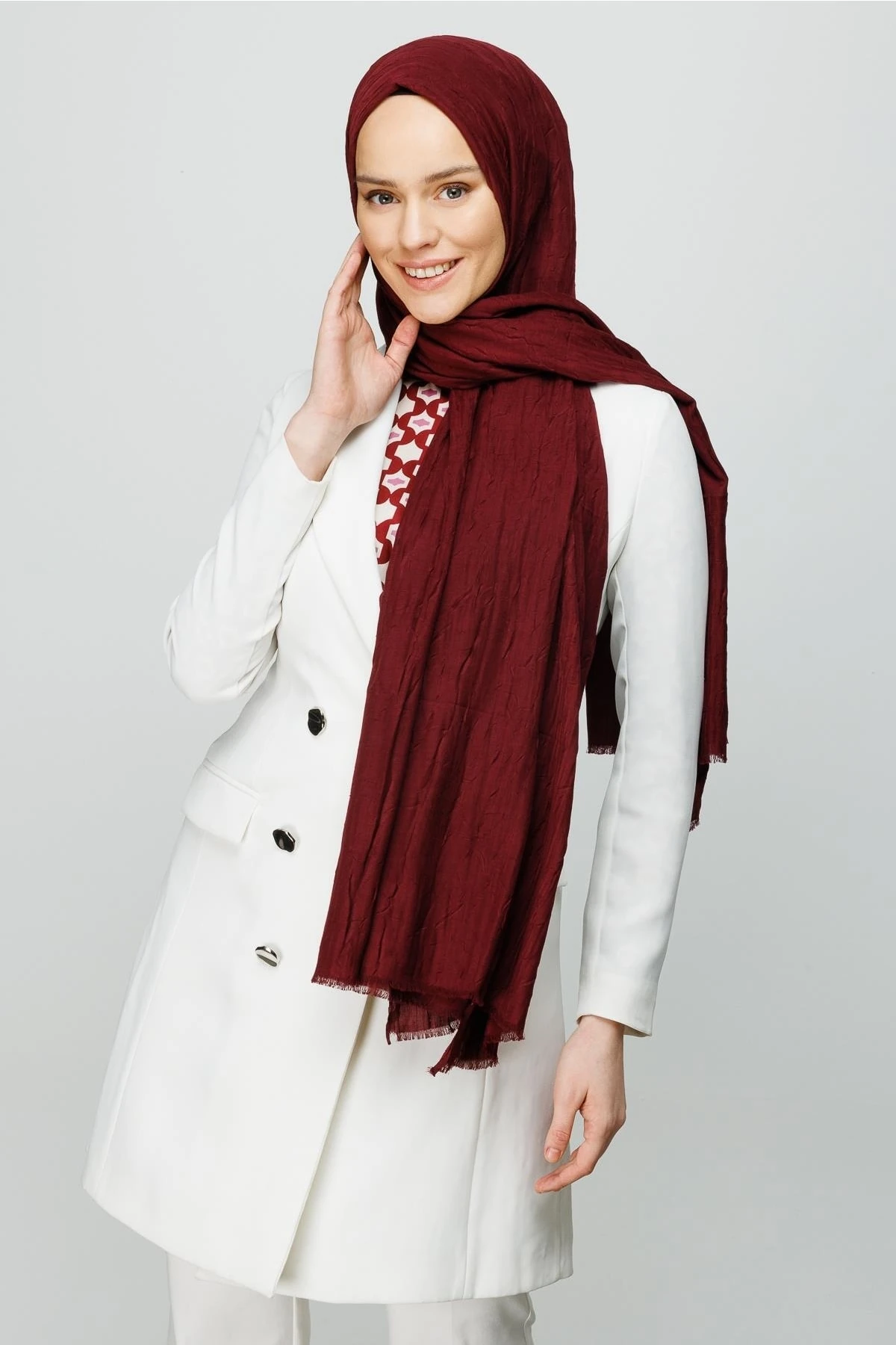 Bamboo Shawl - Dark Burgundy