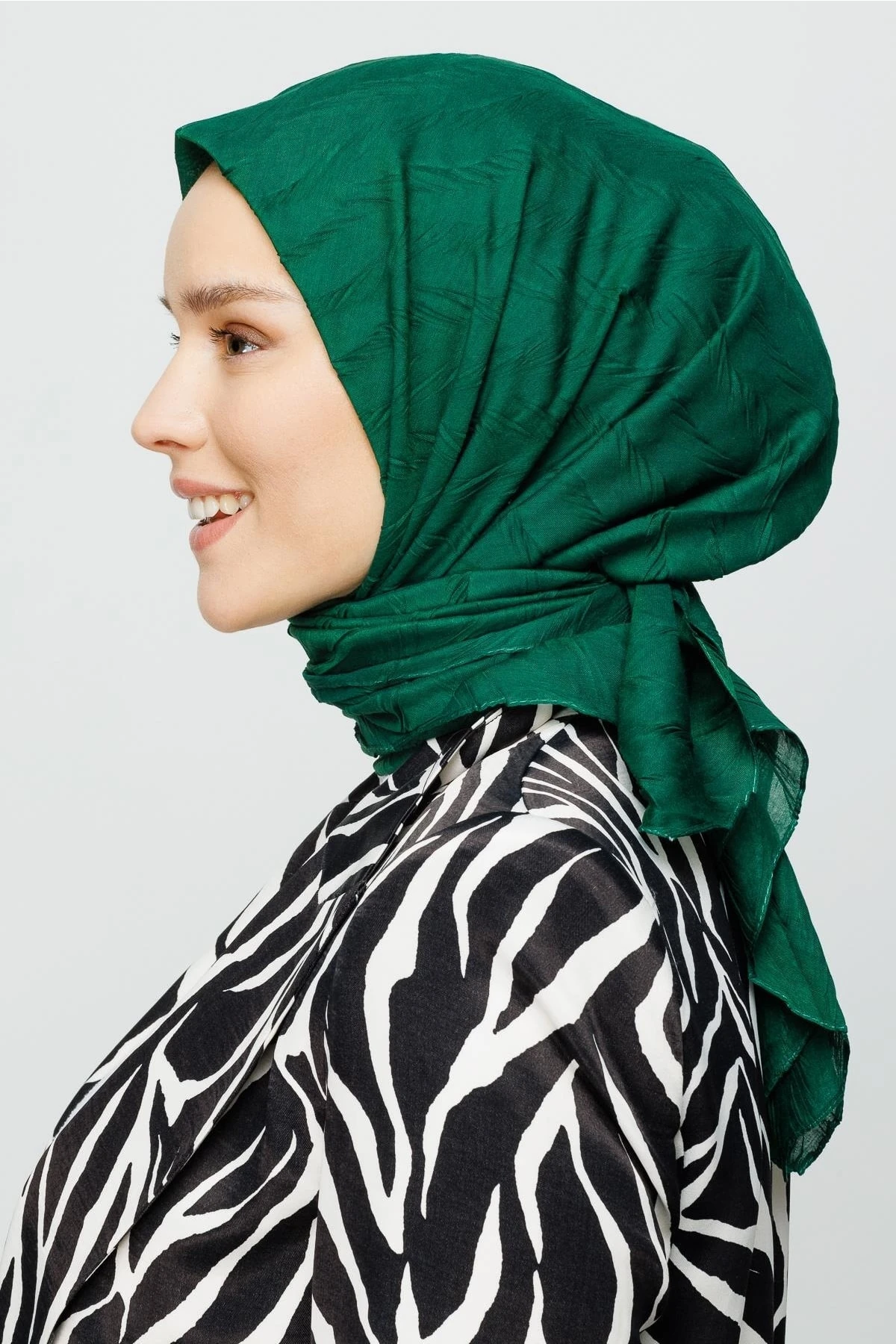 Pleated Bamboo Scarf - Emerald