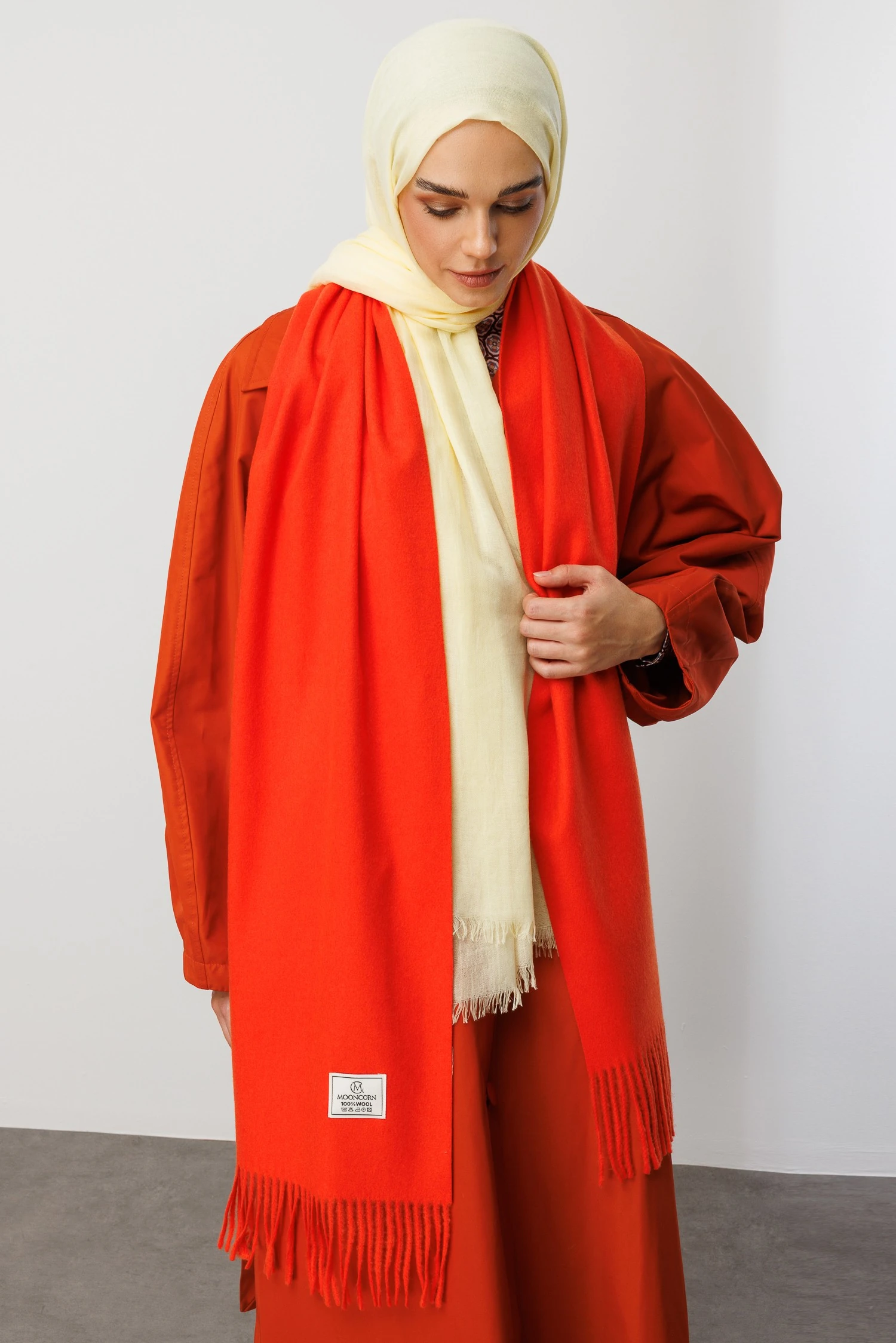 Toptan Yün Atkı - Turuncu