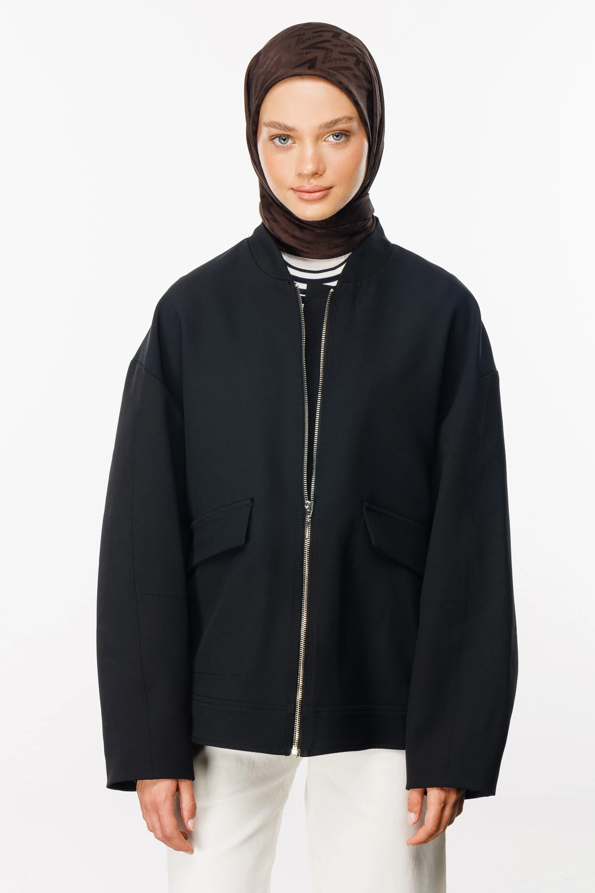 Luxury Jacquard Scarf - Bitter Coffee