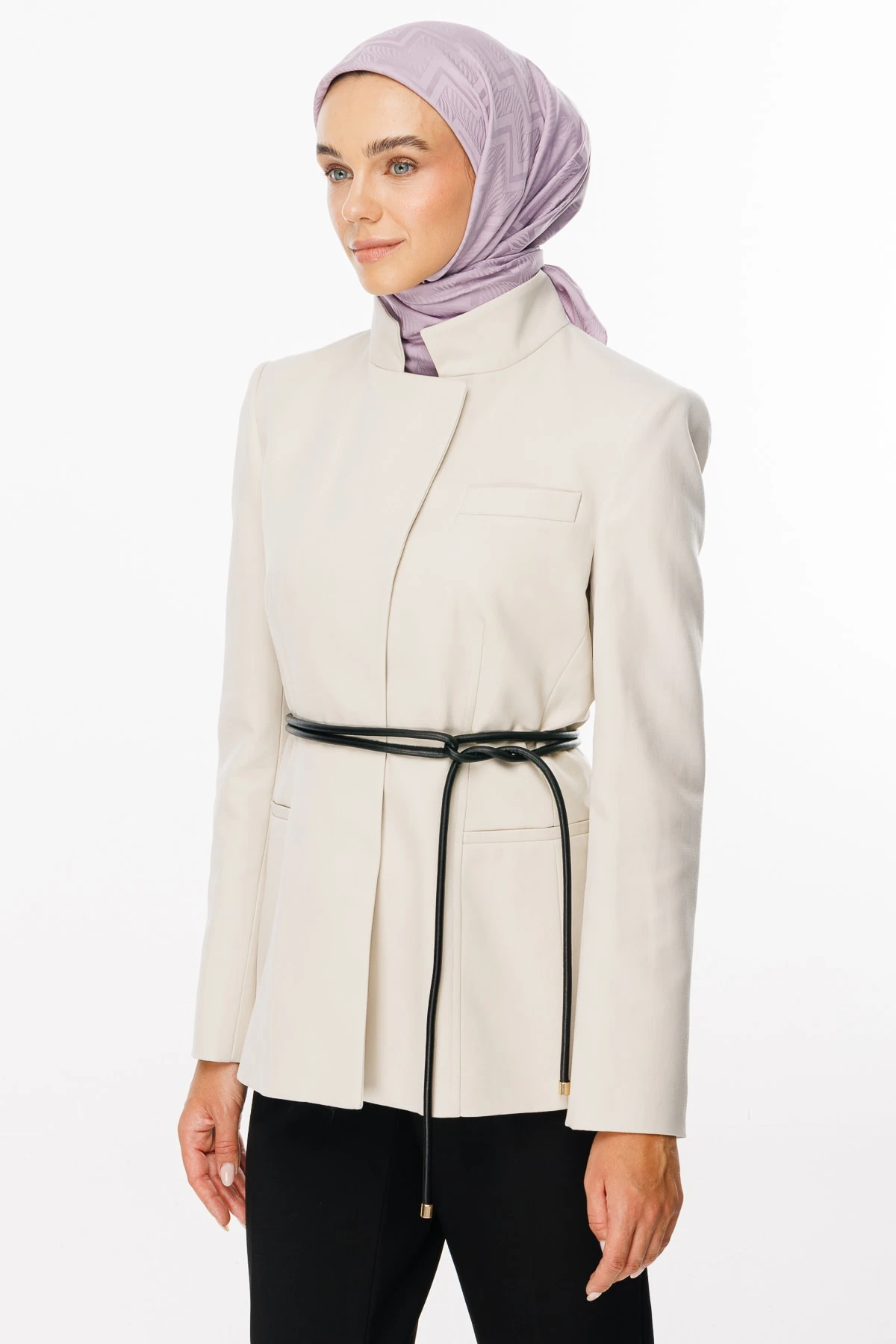 Toptan Viora Desen İpeksi Jakar Eşarp - Lila