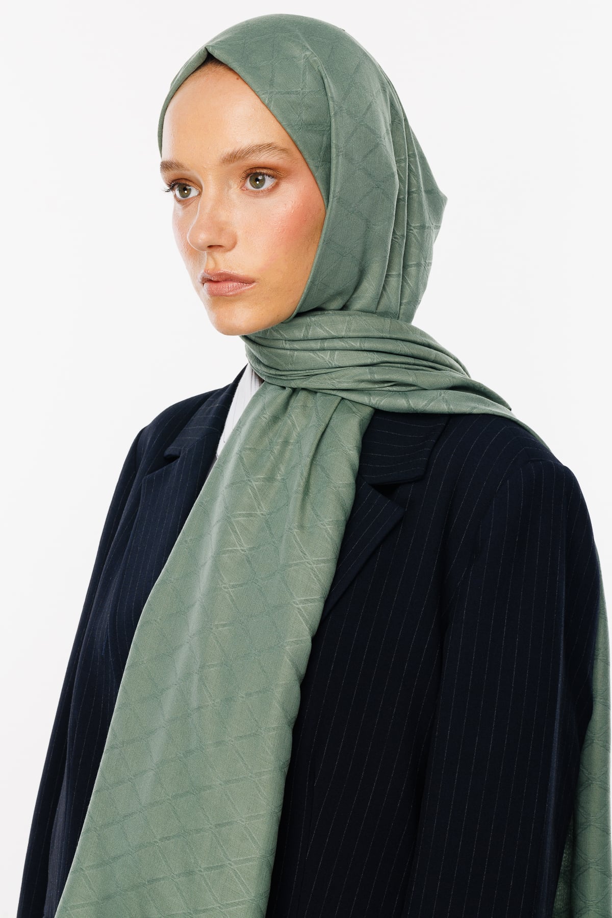 Bamboo Jacquard Shawl - Mold Green