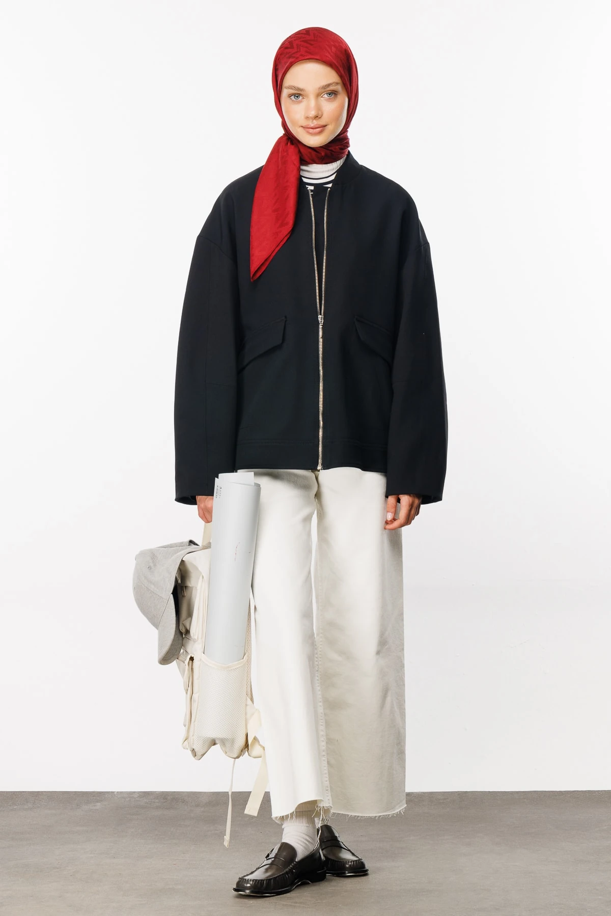 Luxury Jacquard Scarf - Cherry Rot