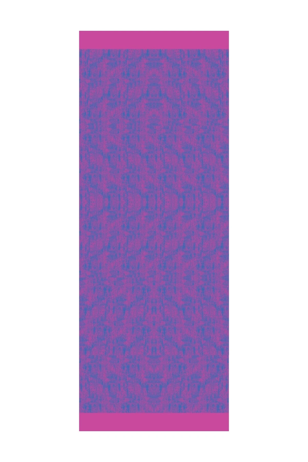 Toptan Sahra Desen Çift Taraflı Şal - Petrol Mavisi-Fuşya