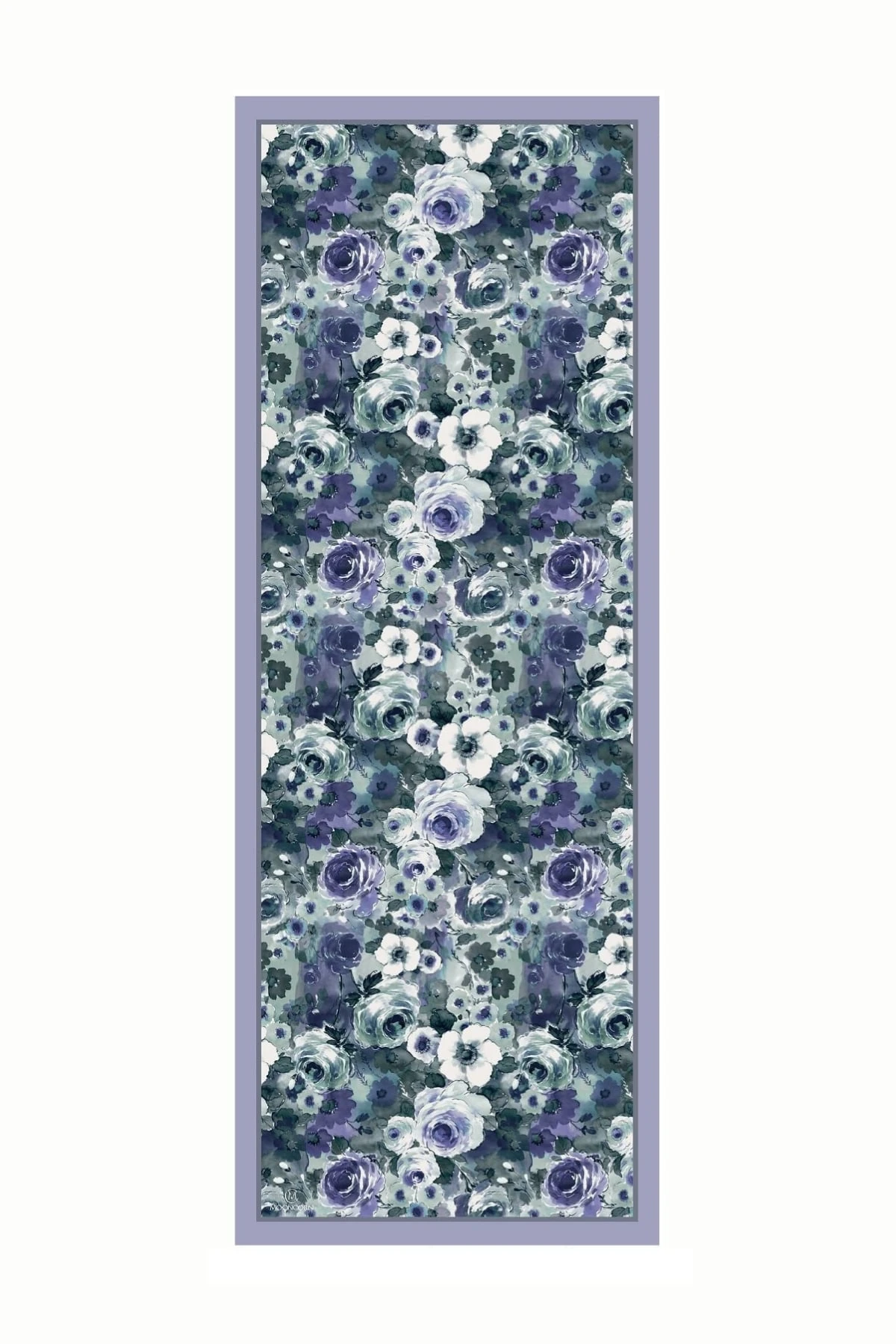 Toptan Vensel Desen Pamuk Şal - Mavi