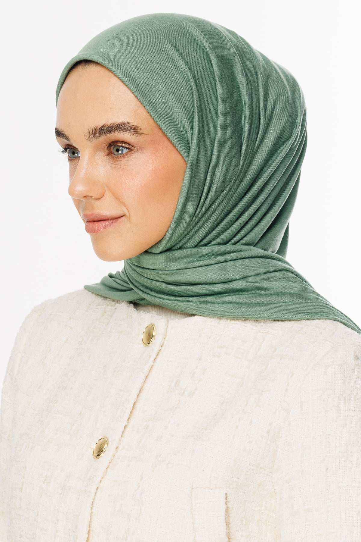 Toptan Penye Şal - Küf Yeşili