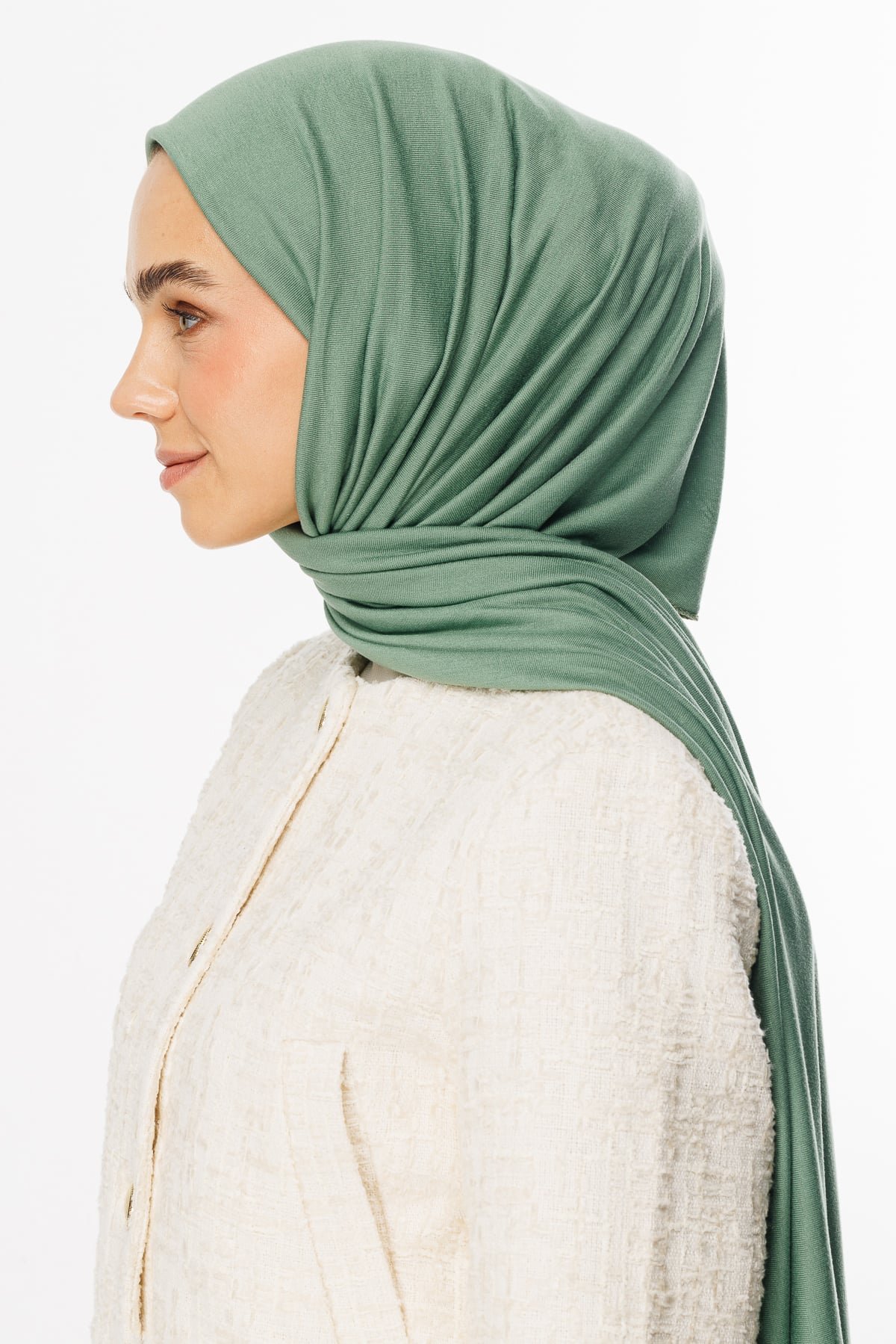 Toptan Penye Şal - Küf Yeşili