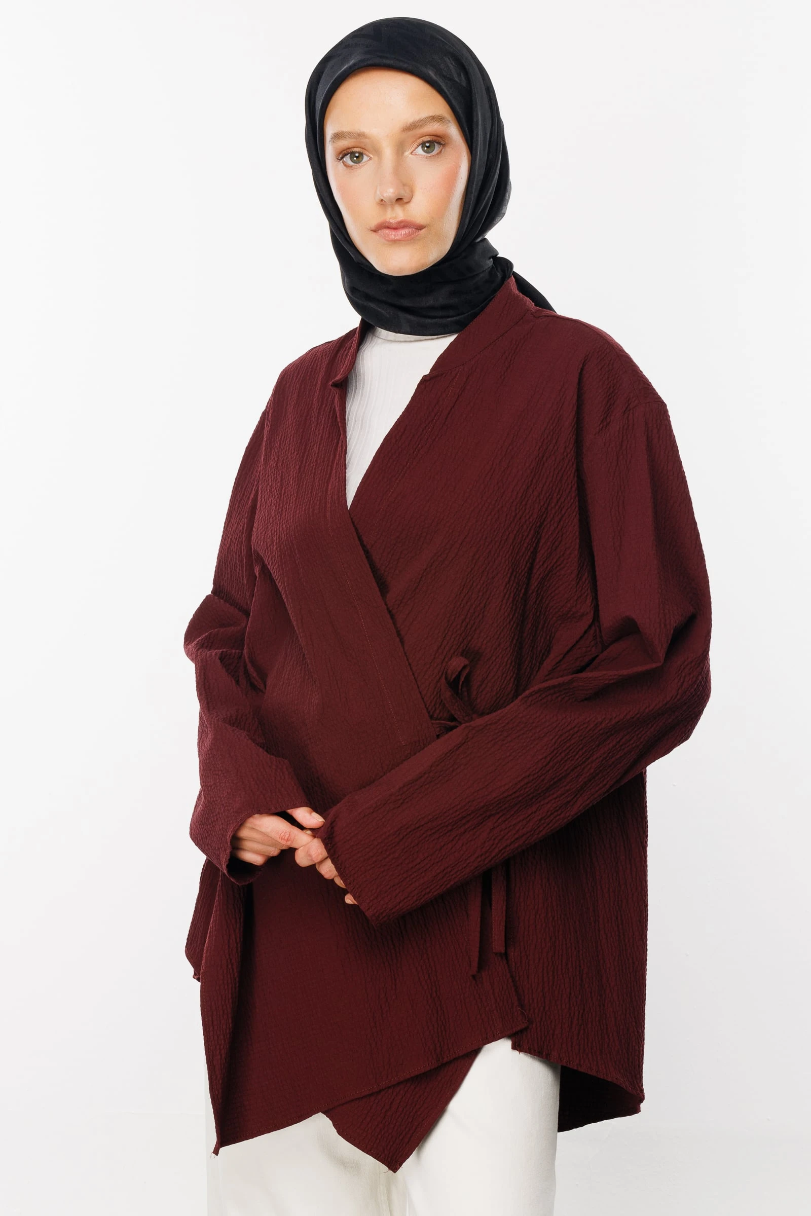 Luxury Jacquard Scarf - Black