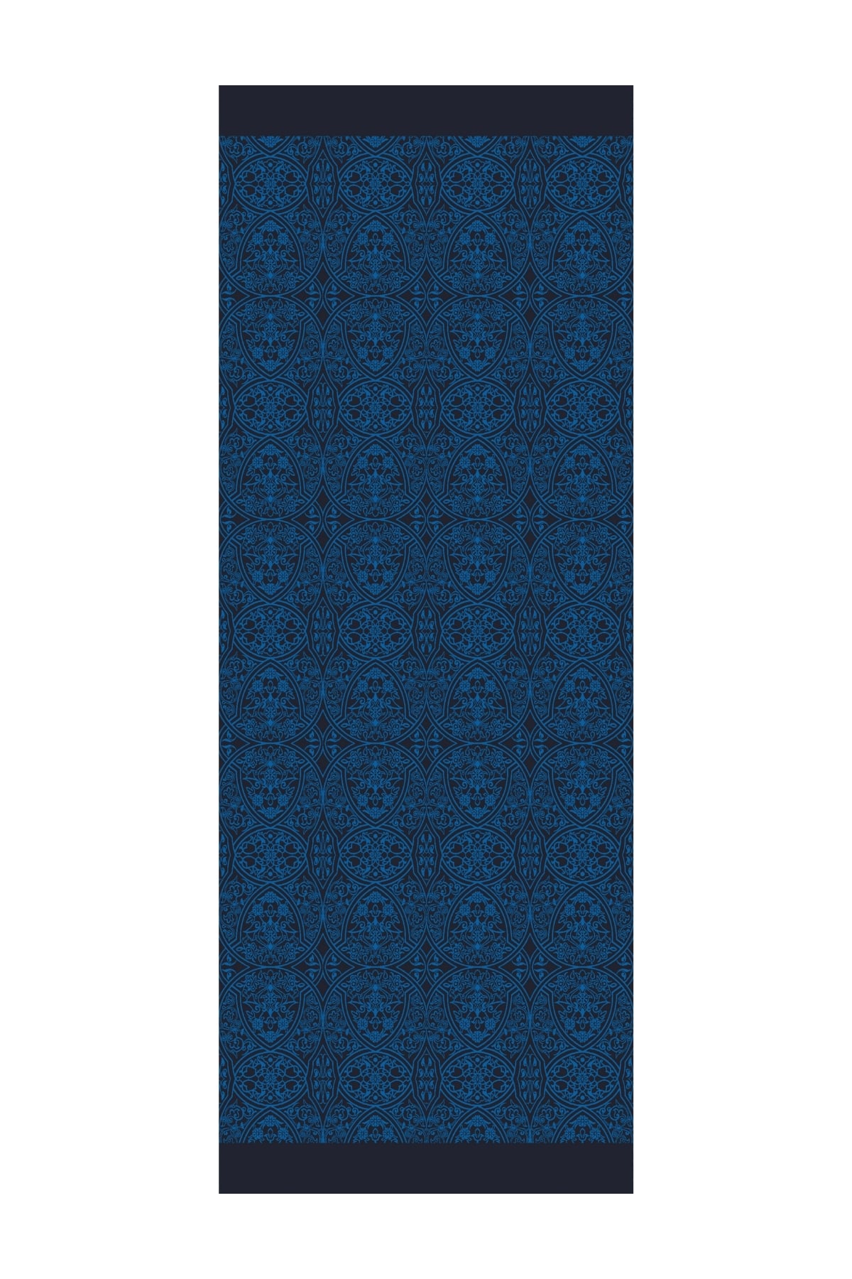 Morocco Pattern Double-Sided Shawl - Black-Indigo