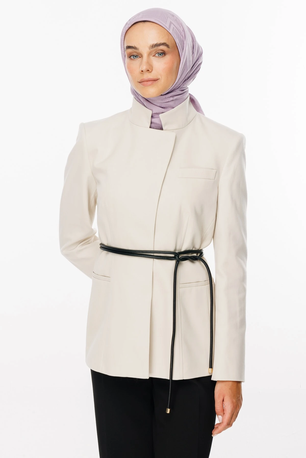 Toptan Viora Desen İpeksi Jakar Eşarp - Lila