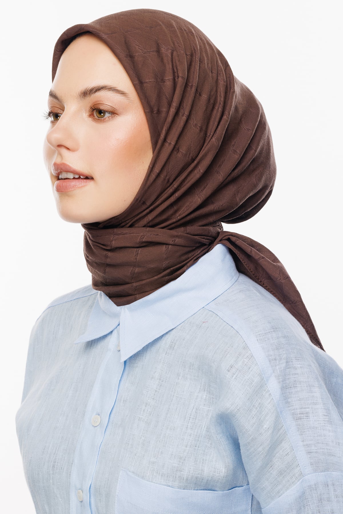 Bamboo Jacquard Scarf - Chocolate