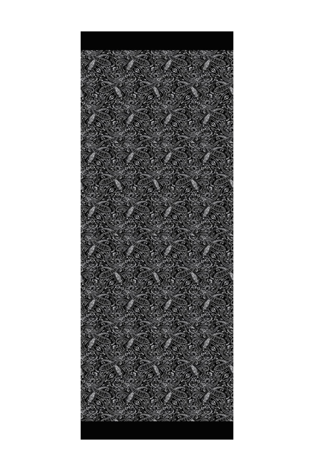 Velora-Pattern Reversible Shawl - Black-Black